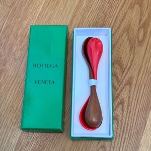 Bottega Veneta Wood Red and Brown Spoon Set